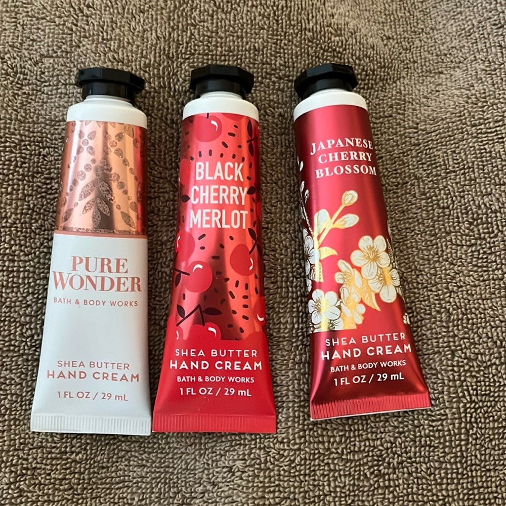Bath & Bodyworks Shea Butter Hand Cream set of 3 different scents 1fl oz ea new
